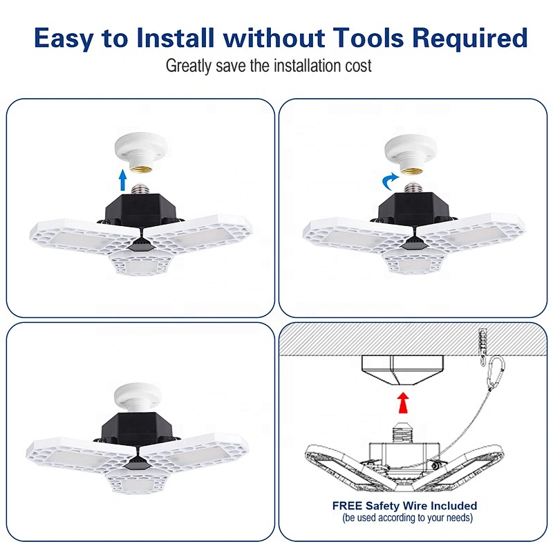 50W led deformable lamp,  led corn bulb radar home lighting, high intensity garage ceiling luminaires