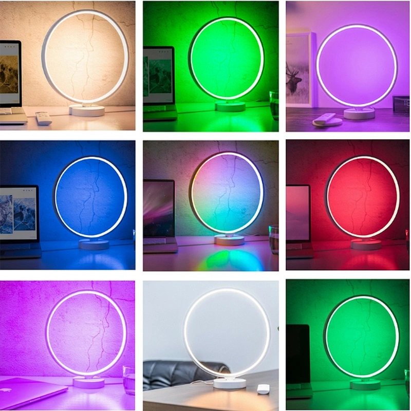 Patent design nightstand lamp colorful changing dimmable table led lamp