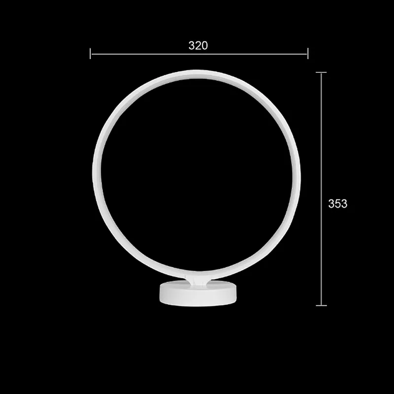 Home and Hotel  Modern Circle RGBW colorful  dimmable aukey table lamp