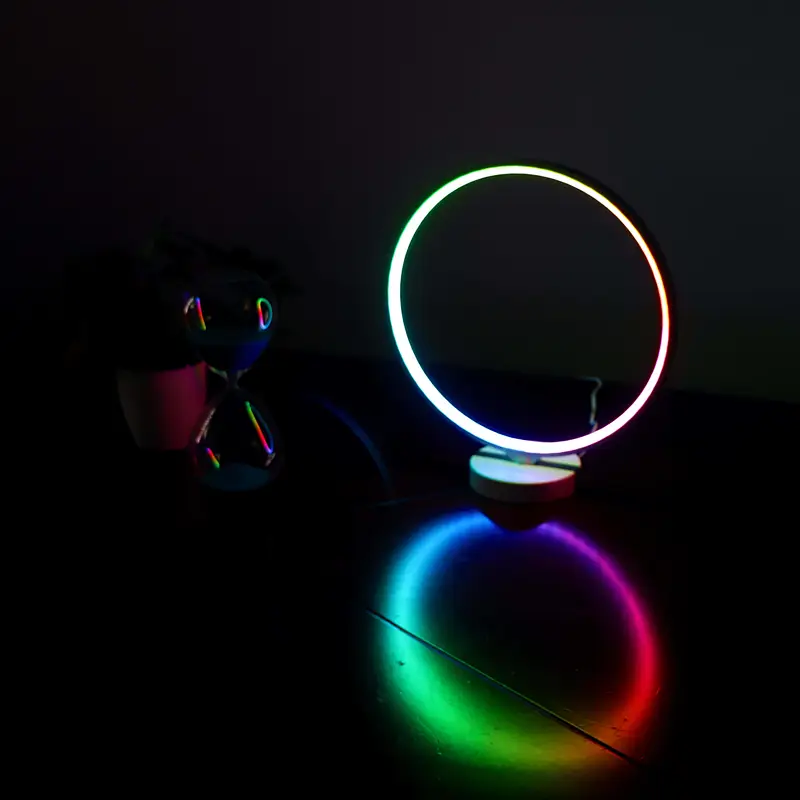Patent design nightstand lamp colorful changing dimmable table led lamp