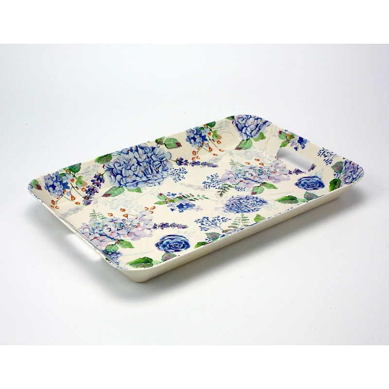 Custom Wholesale Printed Plastic Buffet Food Serving Tray With Handle
