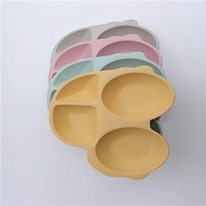 Food Plate Car Shaped Plate  Best Selling 5pcs Children rectangle Tableware Set Bamboo Fiber Kid