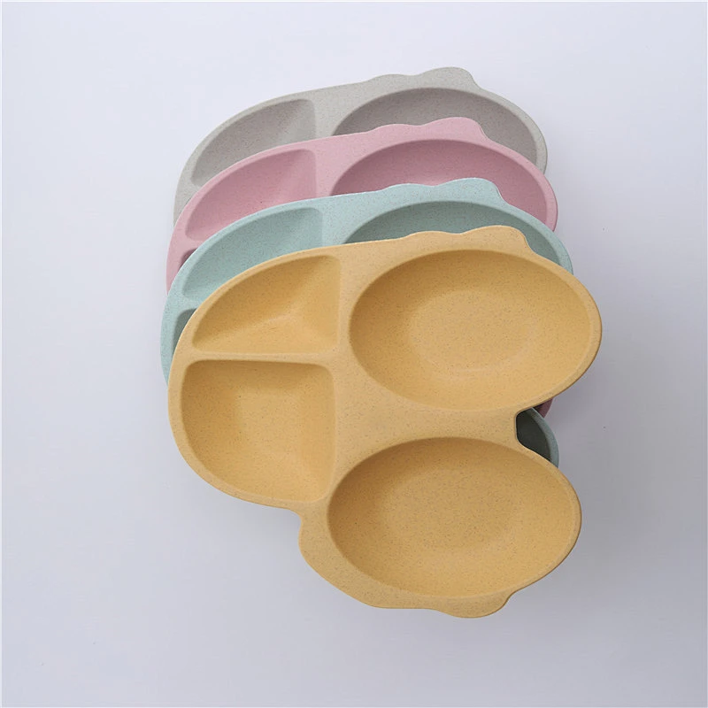 Food Plate Car Shaped Plate  Best Selling 5pcs Children rectangle Tableware Set Bamboo Fiber Kid