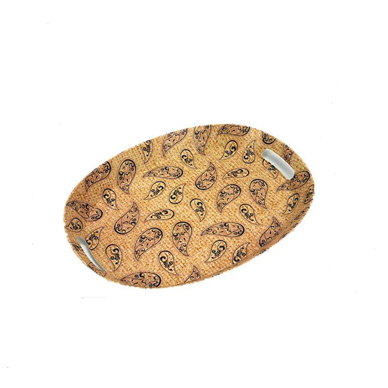 Custom logo decorative round polypropylene plastic food plate