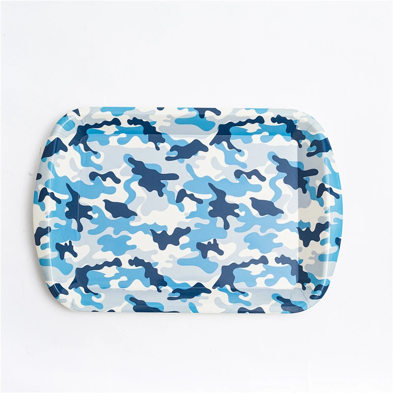 custom large rectangular  plastic tray,rectangular full printing flowers ,hot sale serving tray