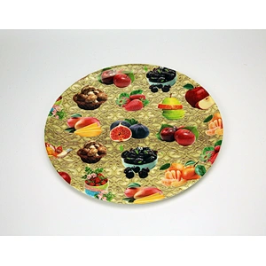 Hot flat round decor charger tray/cheap dish/food plastic plate