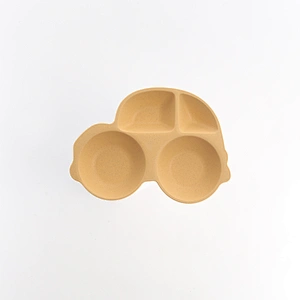 Food Plate Car Shaped Plate  Best Selling 5pcs Children rectangle Tableware Set Bamboo Fiber Kid