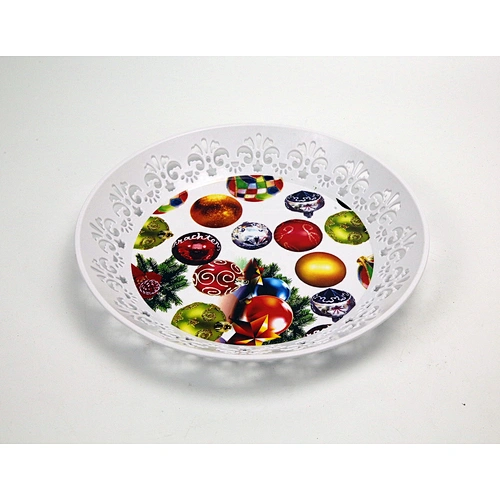 Hot round polypropylene plastic decorative christmas cheap  serving tray