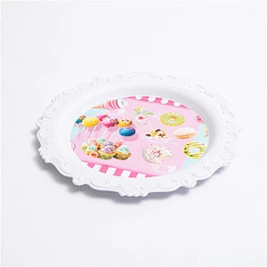 large coffee series plastic trays round Gift trays supermarket promotion trays