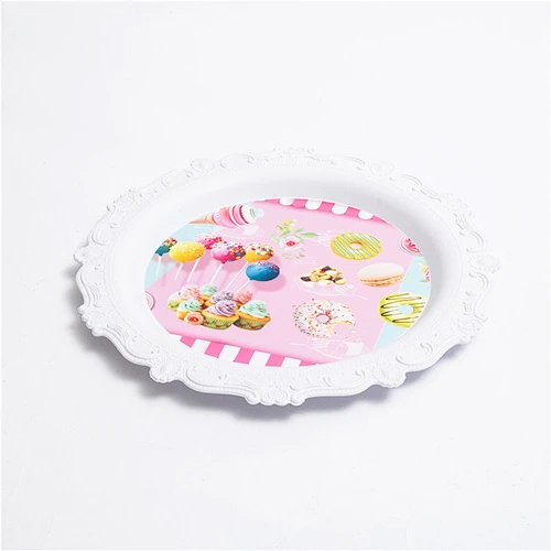 large coffee series plastic trays round Gift trays supermarket promotion trays