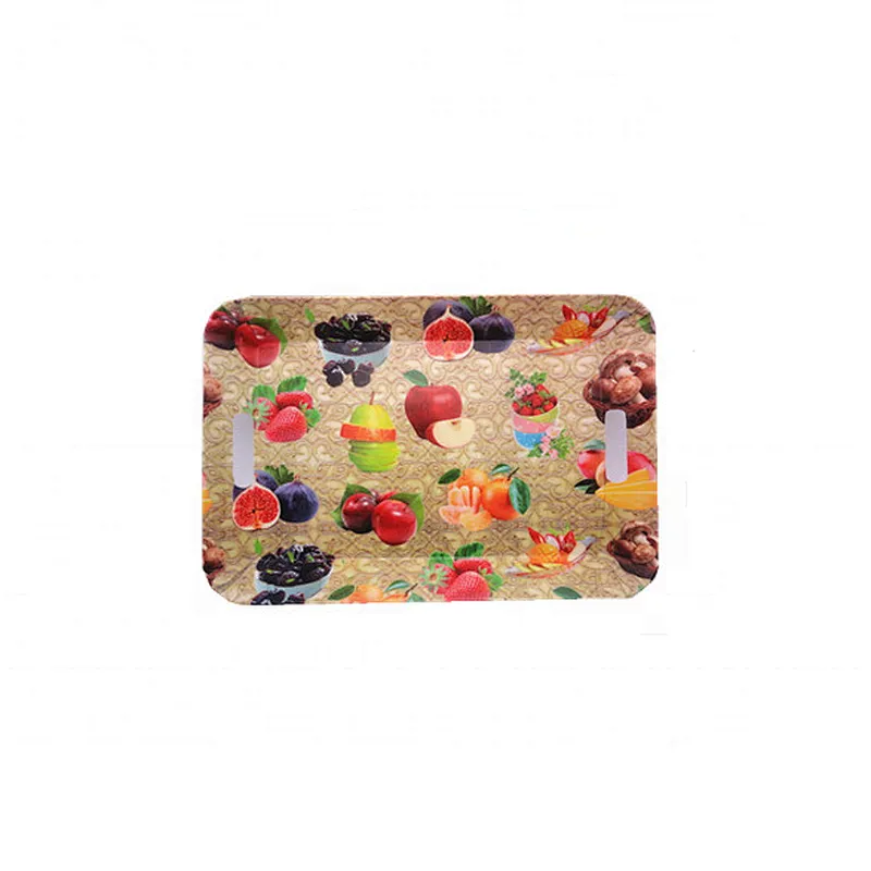 Customized Thanksgieing day Printed  Rectangle   plastic Serving Tray