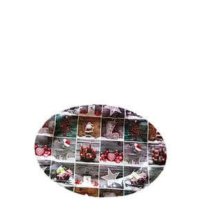 Custom promotion gift plastic tray high quality  oval tray  set christmas plastic tray