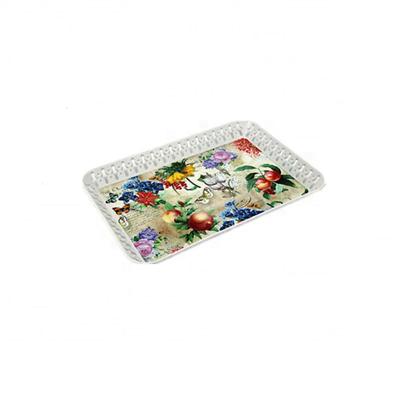 Chinese new year plastic food candy cake plastic tea tray