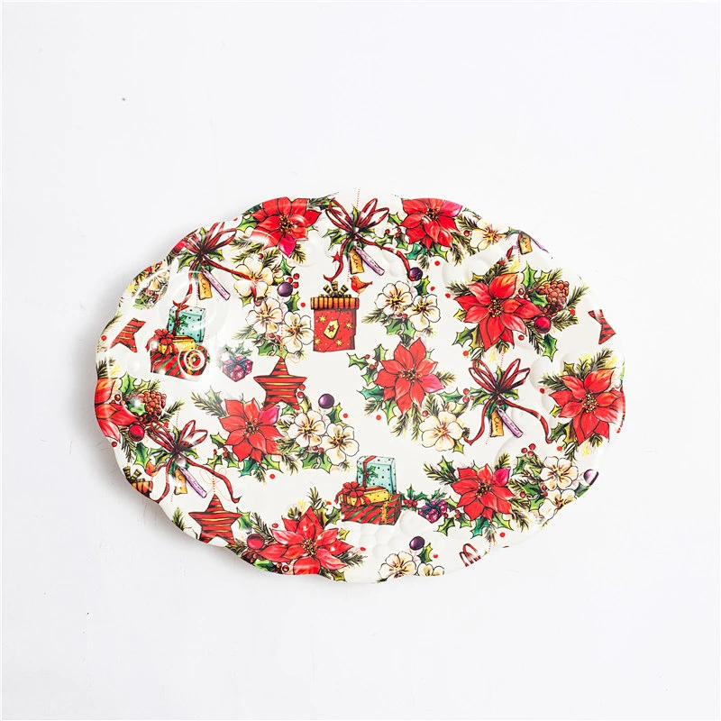 Moon cake plastic tray,plastic cafeteria tray,small oval food plastic serving tray