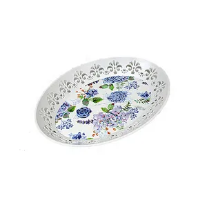Manufacturing plastic stackable reusable oval  food serving tray