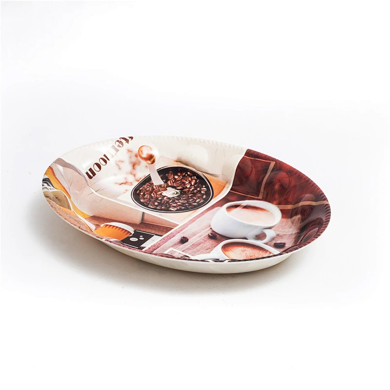 custom cake plastic serving tray,plastic material serving tray,full printed plastic tray