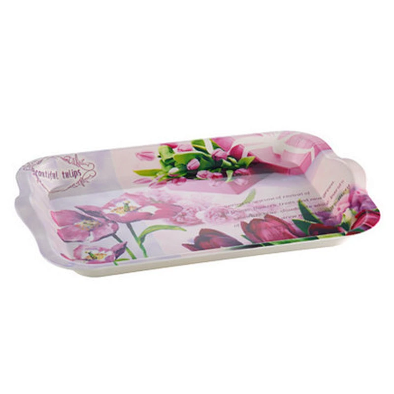 Deep well ,rectangular plastic tray with handle and high quality plastic coffee tray