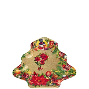 custom food serving tray printed christmas decoration tray wholesale plastic christmas gifts tray