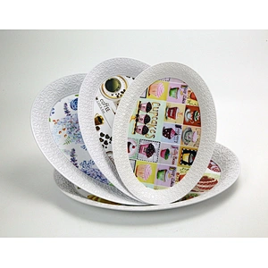 Factory Low Price Rectangle Non Slip Service Tray Melamine Tray