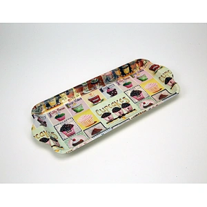 Plastic serving tray with hand,kiwi fruit packaging tray,good design deep flower printed plastic tray