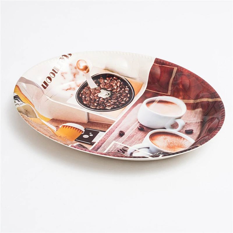 custom cake plastic serving tray,plastic material serving tray,full printed plastic tray