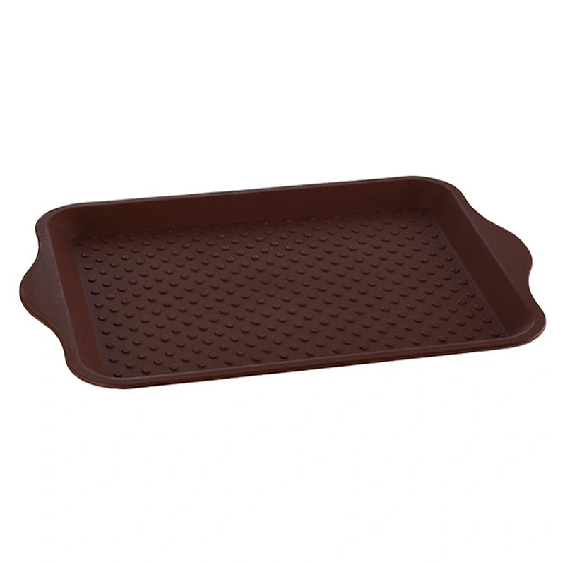 Hot  Goods In Stock Hard Plastic Rectangular Handle Fast Food Bread PP Serving Tray