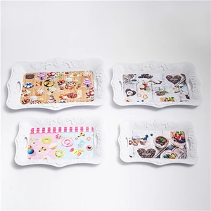 White simple decorative western design round high quality wholesale  tray