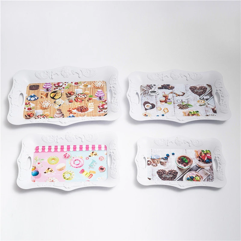 White simple decorative western design round high quality wholesale  tray