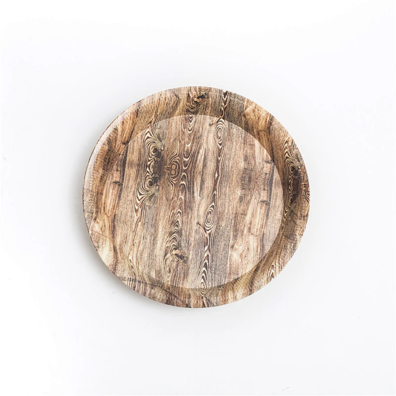 custom round plastic savring tray, promotion gift tableware plastic tray,large plastic food tray,
