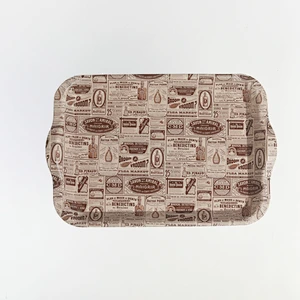 Decorative rectangular plastic serving tray promotion gift service style plastic tray,beautiful plastic tray