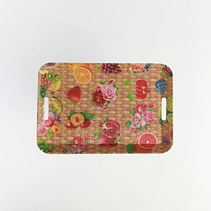 custom small color print high quality wholesale serving plastic tray