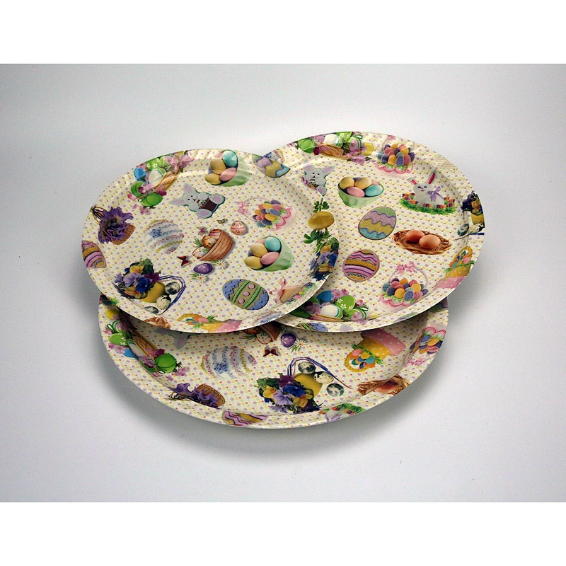 Plastic round fruit trays, Plastic charger plates, Serving plates