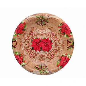 China  printed round propylene pp round tray cheap  christmas decor plate
