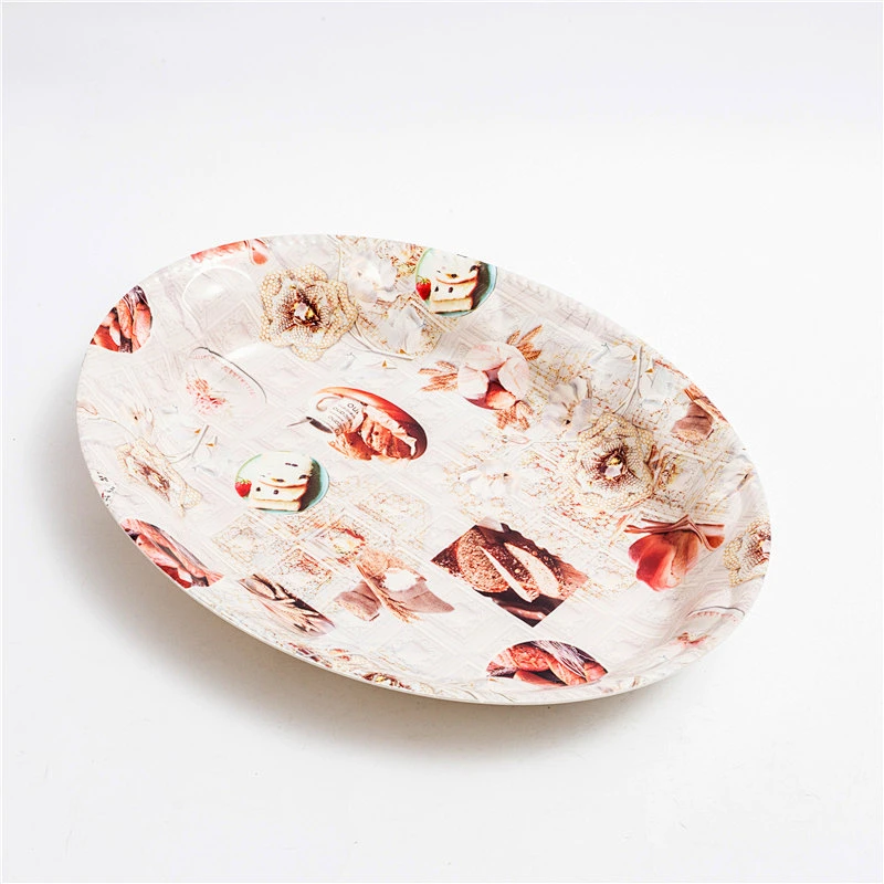 custom cake plastic serving tray,plastic material serving tray,full printed plastic tray