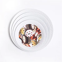 printed flower round tray wholesale cheap plastic tray hot sale serving plastic tray