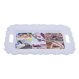 Flat rectangular and colored plastic tray,large size deep shallow plastic tray,new arrival latest design plastic tray