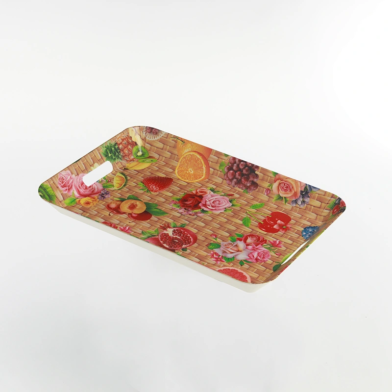 Food serving trays with handle, Disposable rectangular trays, with the handle tray