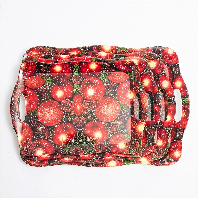 hole shape Good price promotion gift plastic coffee set tray