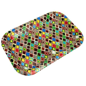 Wholesale Rectangle Shape and full print new design food serving trays