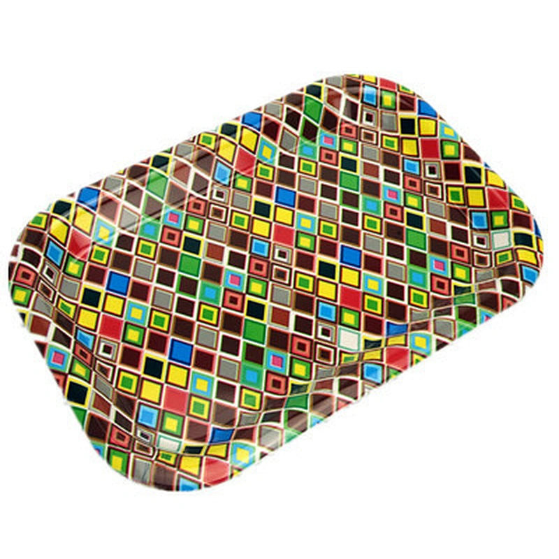 Wholesale Rectangle Shape and full print new design food serving trays