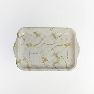 custom christmas serving tray food and fruit rectangular plastic tray printed flower plastic tray