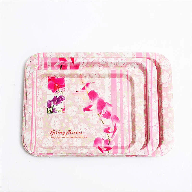 custom western design serving tray,rectangular large size food tray,hot sale serving plastic tray