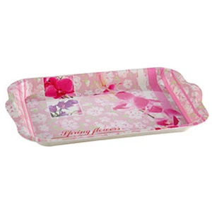 Deep well ,rectangular plastic tray with handle and high quality plastic coffee tray