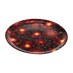 Custom 28cm Non Slip Cheap Chinese Plastic coffee Table Tray