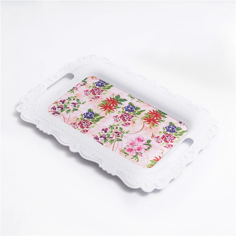 Flat rectangular and colored plastic tray,large size deep shallow plastic tray,new arrival latest design plastic tray