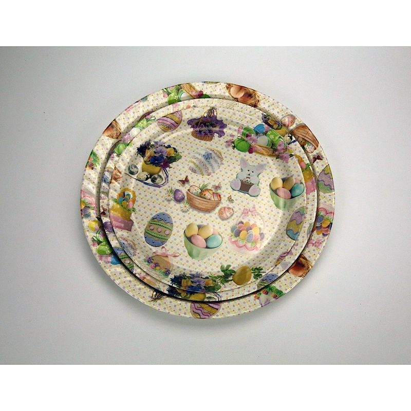 Plastic round fruit trays, Plastic charger plates, Serving plates