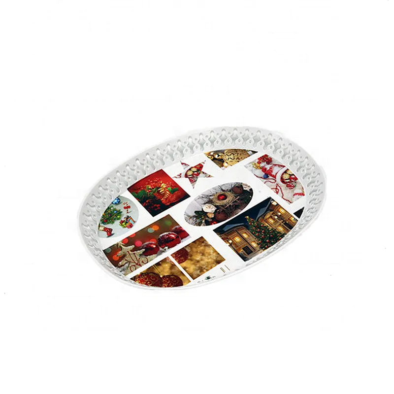 PP plastic rectangular decorative designer empty fruit food tray