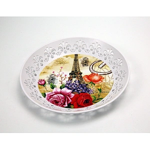 Hot round polypropylene plastic decorative christmas cheap  serving tray