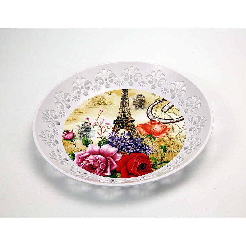 Hot round polypropylene plastic decorative christmas cheap  serving tray