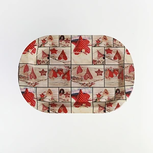 Fish plastic seafood large tray,cheap large size plastic tray,new full print plastic tray